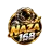 โลโก้ NAZA168 เป็นเหรียญกลมขอบทองหนาบนพื้นดำ กลางเหรียญเป็นหมวกนักบินอวกาศโครเมียมสลับทองที่มีบังตาสีทองสะท้อนแสง มีจรวดทองพาดอยู่สองลำ ด้านล่างเป็นคำว่า NAZA ตัวอักษรหนาสามมิติสีทอง และใต้ลงมาเป็นเลข 168 สีเงินโครเมียมขอบทอง